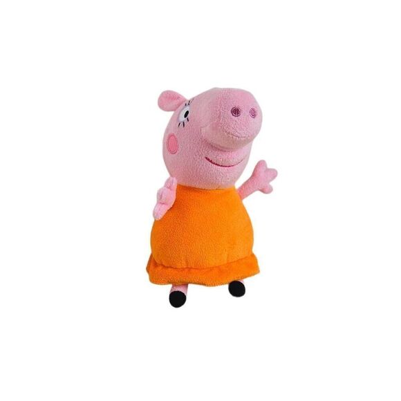 Peppa Pig Stuffed Animal Doll  2022 ABD Ltd Just Play Small 8" Toy Pink Orange - Picture 1 of 4